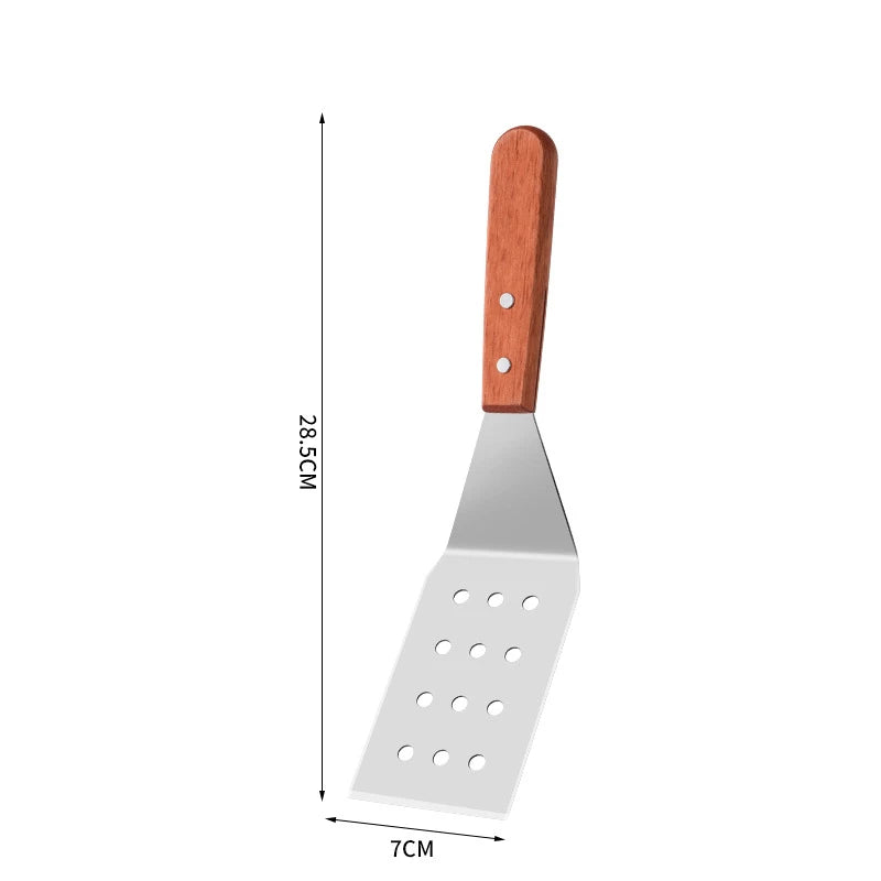 Wooden Handle, Stainless Steel Spatulas
