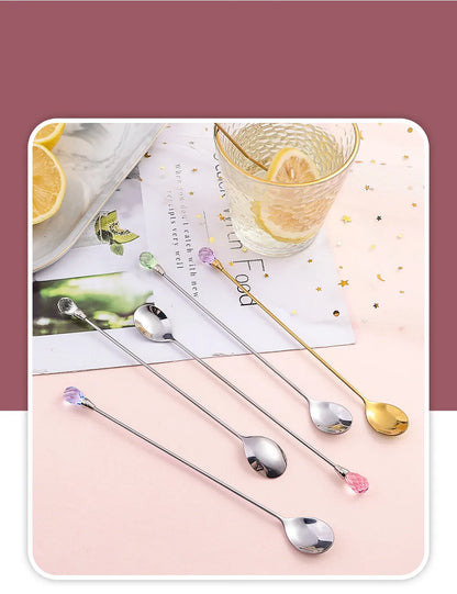 Diamond Stirring Spoons with Exquisite Crystal Design