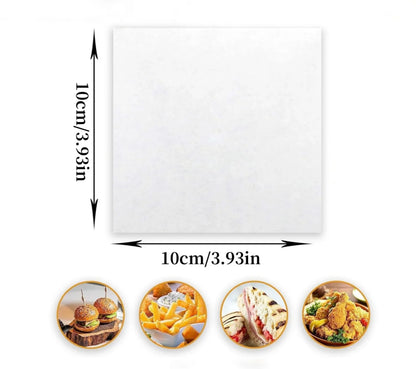 Non-Stick Burger Paper, 100&200 Pcs, 10cm Greaseproof Parchment Paper, Burger Patty Separator