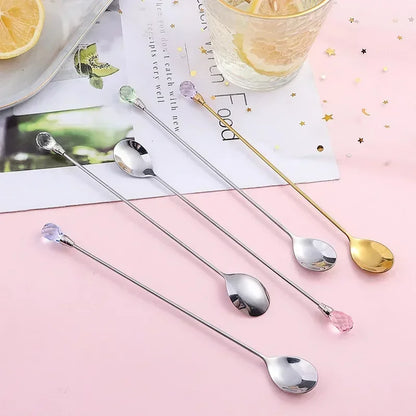 Diamond Stirring Spoons with Exquisite Crystal Design