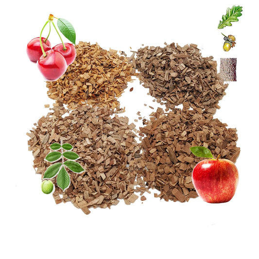 500g Eco-Friendly, Natural BBQ Woodchips For Enhanced Smokey Flavour. Apple, Cherry, Hickory, Oak