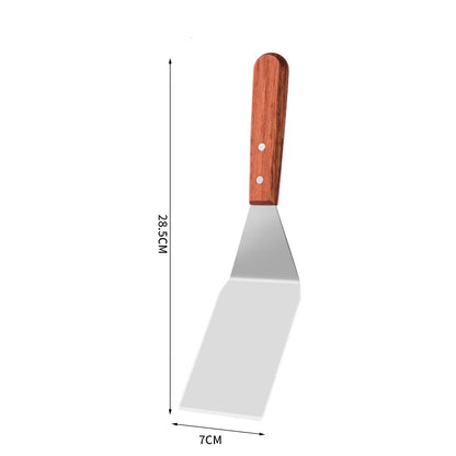 Wooden Handle, Stainless Steel Spatulas