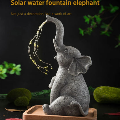 Solar Elephant Sprinkling Water String Lights for Garden