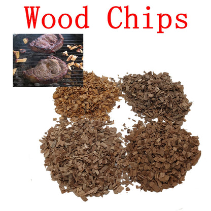 125g Eco-Friendly, Natural BBQ Woodchips For Enhanced Smokey Flavour. Apple, Cherry, Hickory, Oak