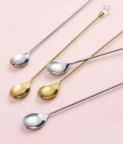 Diamond Stirring Spoons with Exquisite Crystal Design