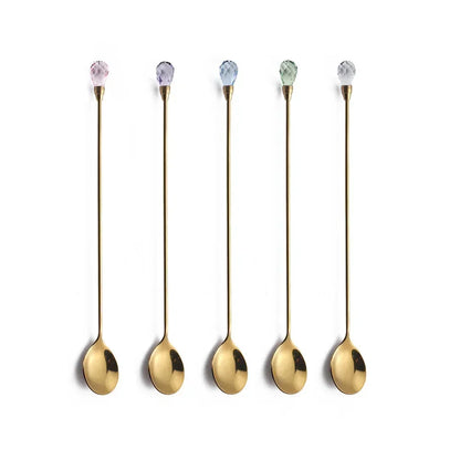 Diamond Stirring Spoons with Exquisite Crystal Design