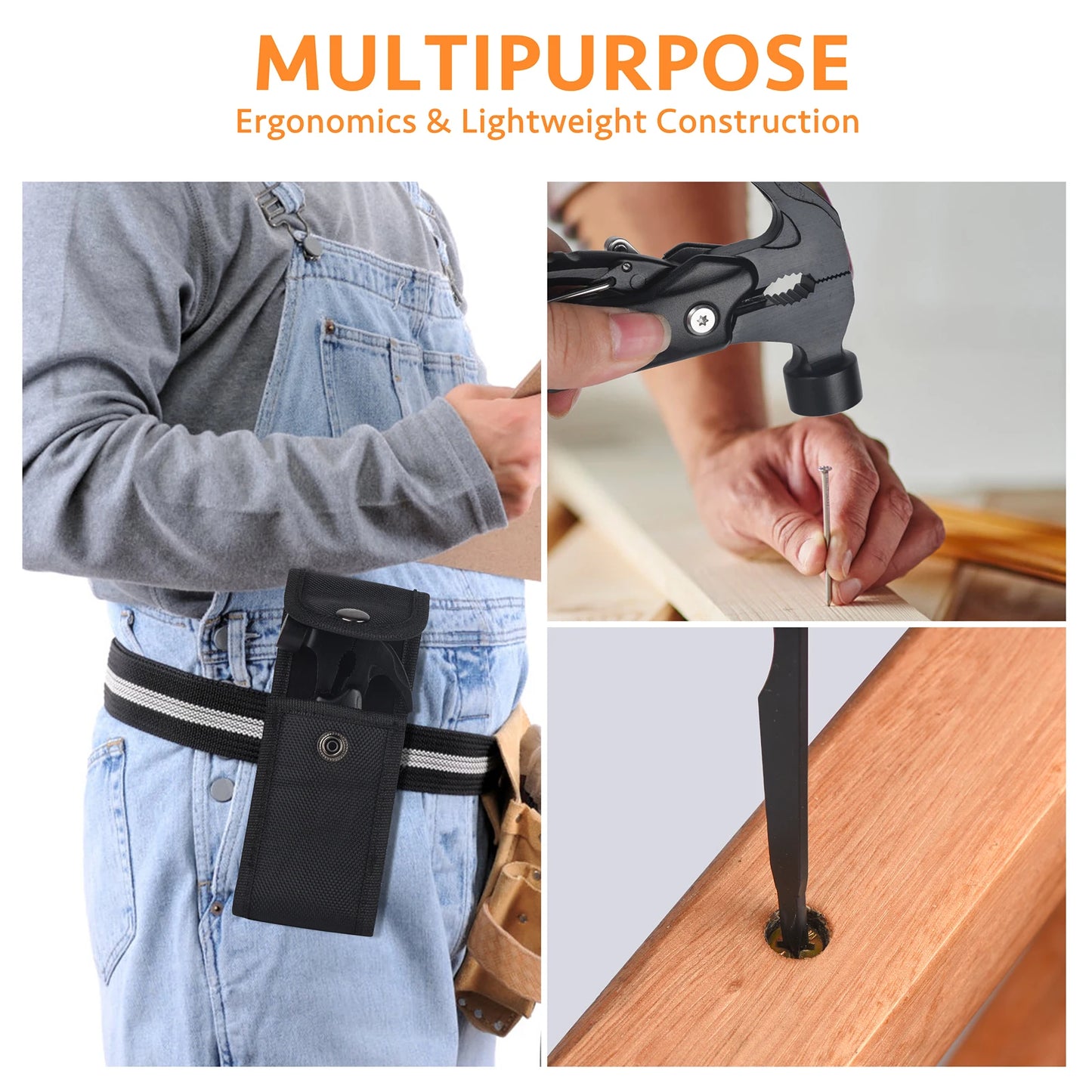12in1 Multi-Purpose Hammer Tool, Unique Gift For Fathers Day, Christmas Or Birthday