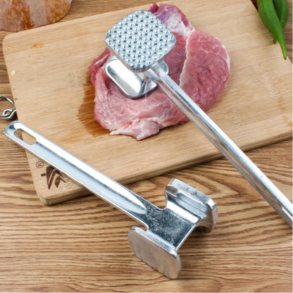 Meat Tenderizer Hammer, 19cm Double Sided Stainless Steel Chicken, Conch, Veal Cutlets & Beef, Steak Pounder.
