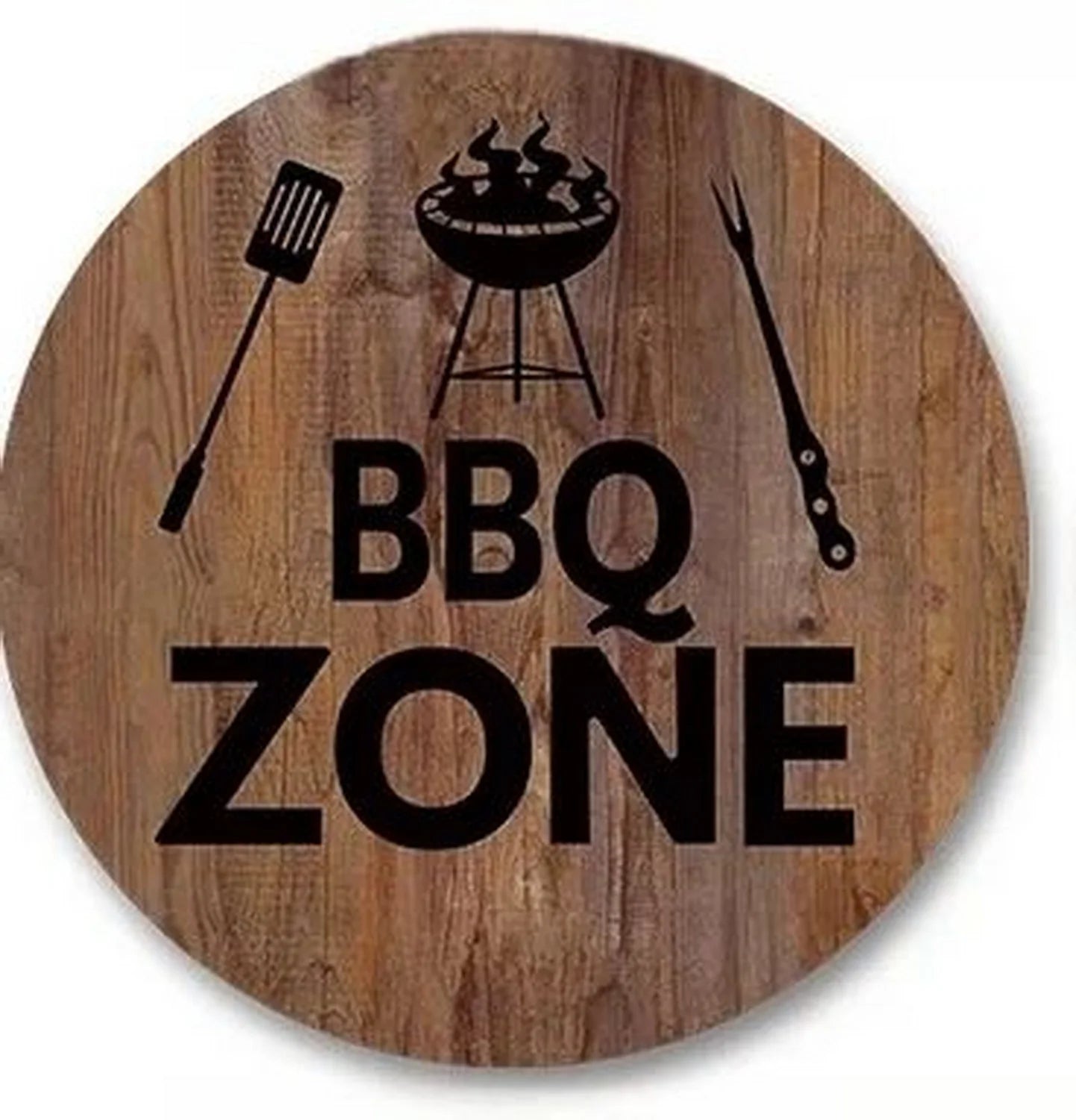 Retro Tin And Aluminium BBQ Signs. Novelty, Round, Vintage Style Signs For Garden, Shed, Man Cave, Restaurants And Cafes