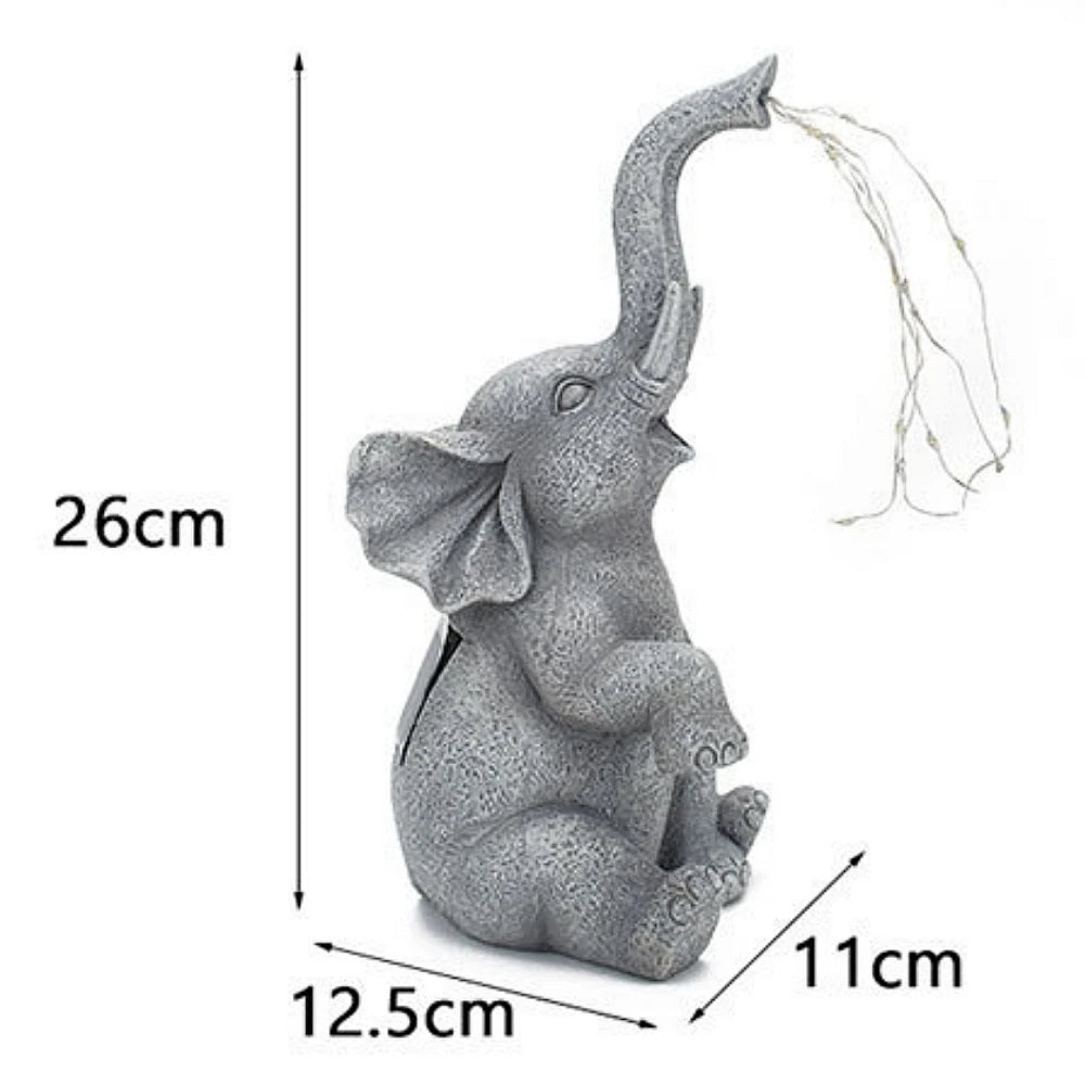 Solar Elephant Sprinkling Water String Lights for Garden