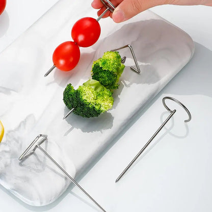 10 PCS Stainless Steel Mini Vertical Skewers