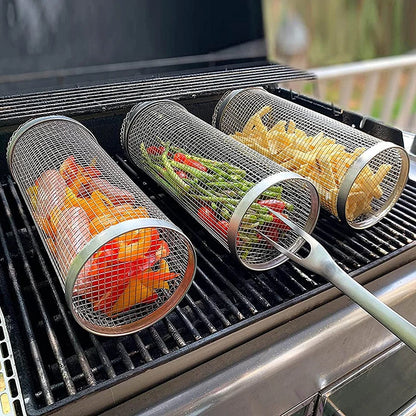 BBQ Rolling Grill Basket