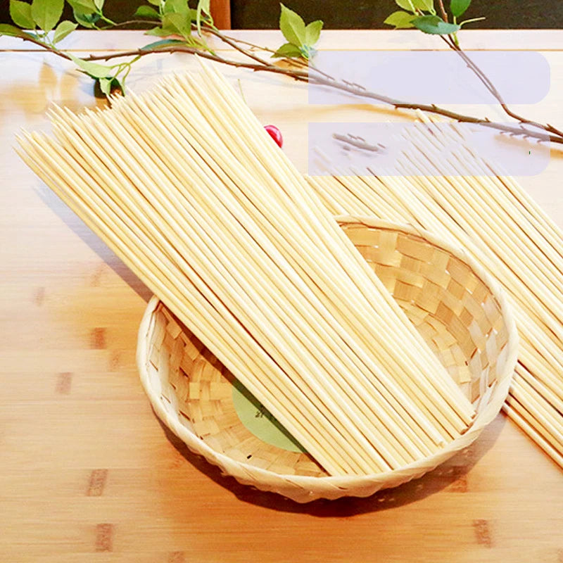 Natural Wood Skewers, Eco-Friendly Bamboo