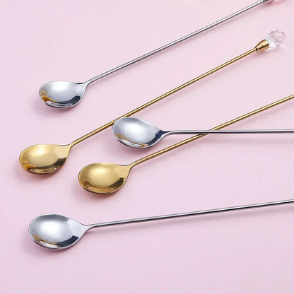 Diamond Stirring Spoons with Exquisite Crystal Design