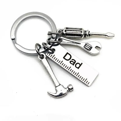 Dad/Grandpa/Papa Keyring, Mini screwdriver, Hammer & Wrench