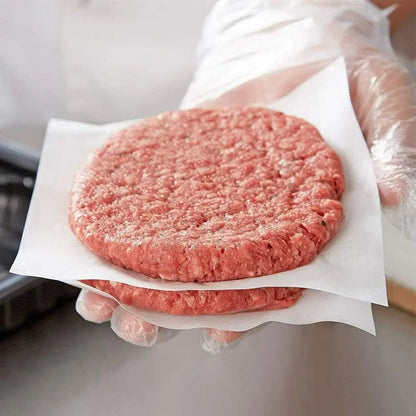 Non-Stick Burger Paper, 100&200 Pcs, 10cm Greaseproof Parchment Paper, Burger Patty Separator