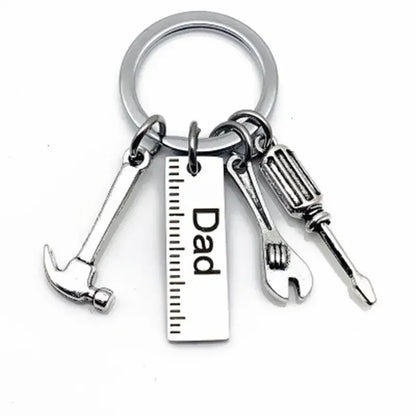 Dad/Grandpa/Papa Keyring, Mini screwdriver, Hammer & Wrench