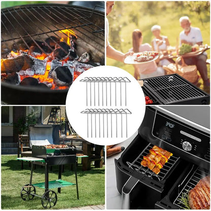 10 PCS Stainless Steel Mini Vertical Skewers