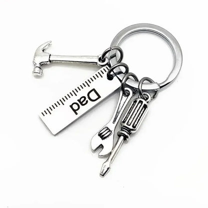 Dad/Grandpa/Papa Keyring, Mini screwdriver, Hammer & Wrench