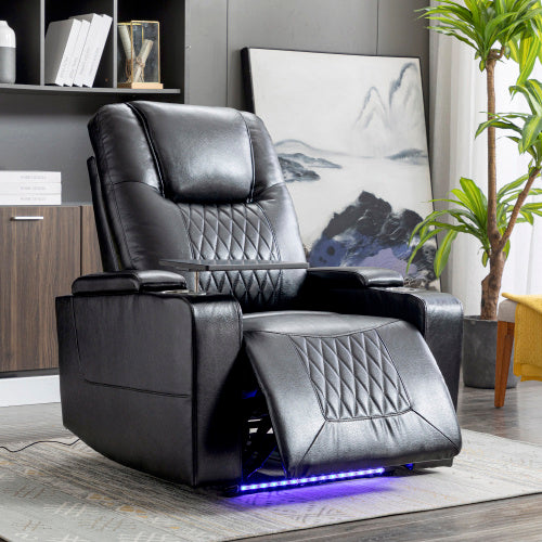 Heavy-Duty Power Recliner Armchair With USB Port, Cup Holder & Arm Storage