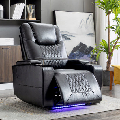 Heavy-Duty Power Recliner Armchair With USB Port, Cup Holder & Arm Storage