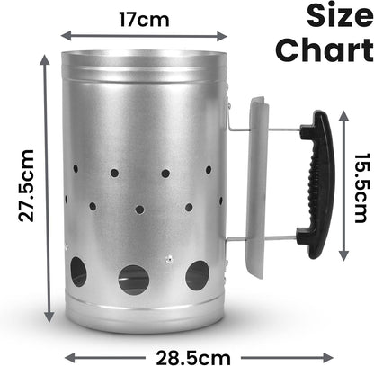 Quick Start Stainless Steel Charcoal Chimney Starter