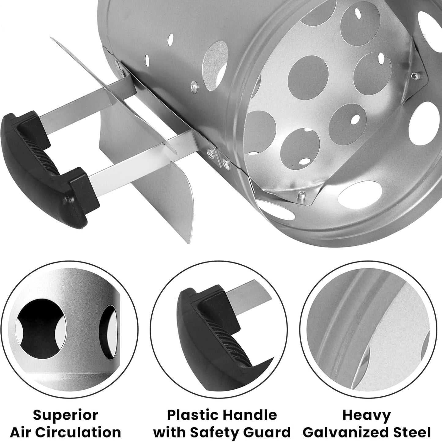 Quick Start Stainless Steel Charcoal Chimney Starter