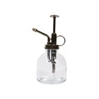 Clear Glass Plant Mister. 200ml Bronze Plastic Top Plant Spritzer
