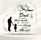 Heart Plaque Gift For Dad From Daughter For Birthday, Xmas, Fathers Day 10x10cm