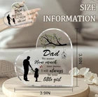 Heart Plaque Gift For Dad From Daughter For Birthday, Xmas, Fathers Day 10x10cm