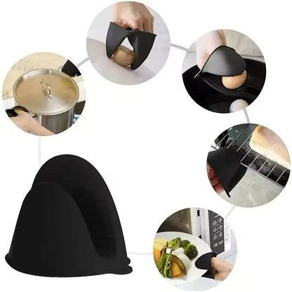 One Pair Of Silicone Pot Holder Mitts BBQ Baking Heat Resistant