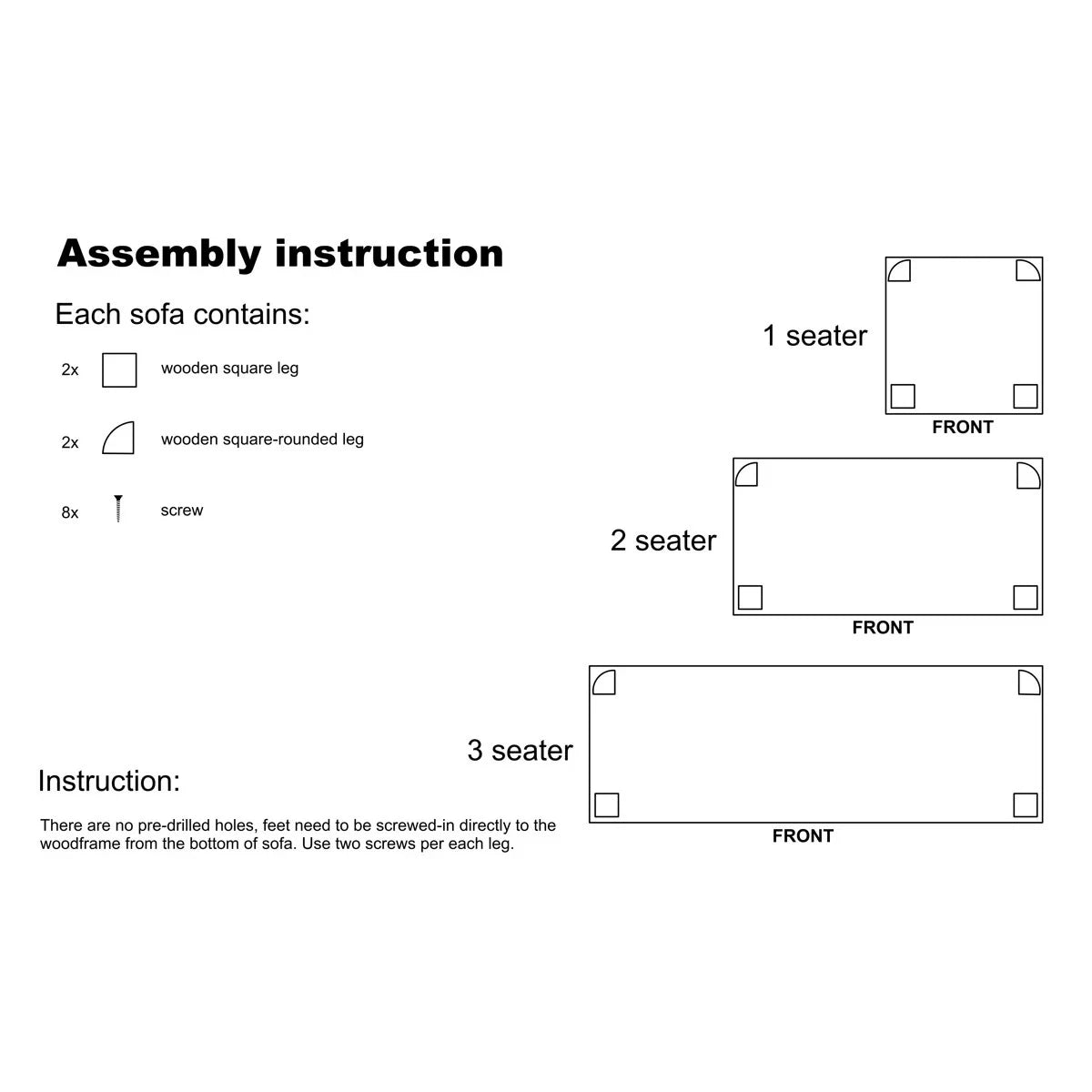 Faux Leather Chesterfield Sofa, 2 & 3 Seater Button Tufted Couch - Brown