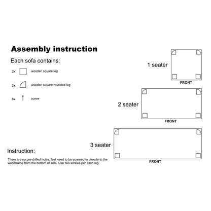 Faux Leather Chesterfield Sofa, 2 & 3 Seater Button Tufted Couch - Brown