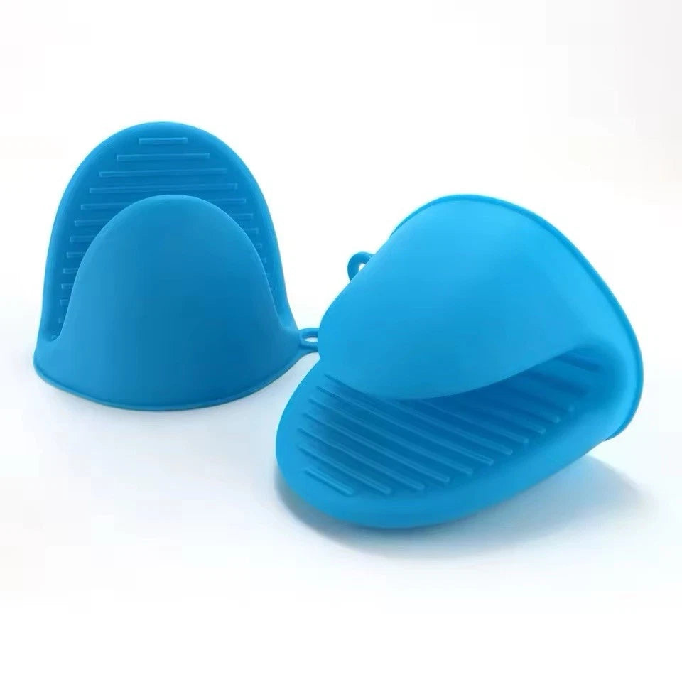 One Pair Of Silicone Pot Holder Mitts BBQ Baking Heat Resistant