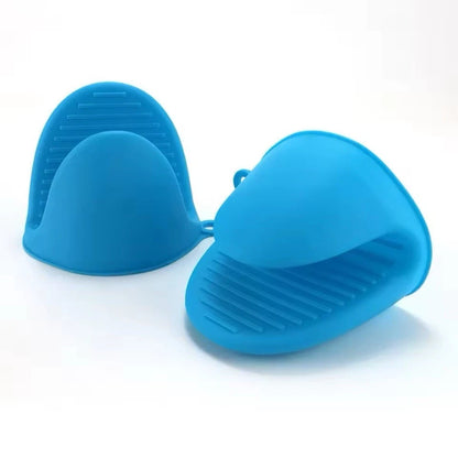 One Pair Of Silicone Pot Holder Mitts BBQ Baking Heat Resistant