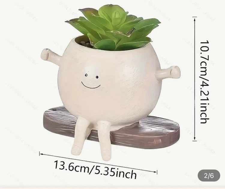 Cute Smiling Swinging Plant Pot