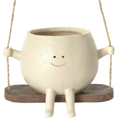 Cute Smiling Swinging Plant Pot