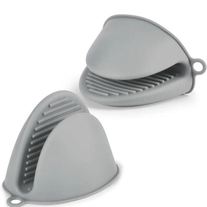 One Pair Of Silicone Pot Holder Mitts BBQ Baking Heat Resistant