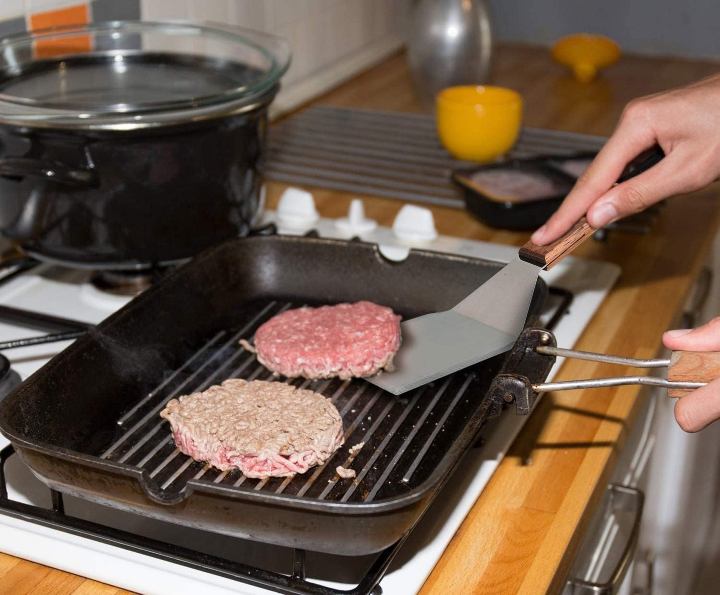 Wooden Handle, Stainless Steel Spatulas