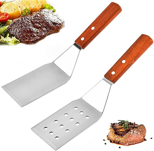 Wooden Handle, Stainless Steel Spatulas